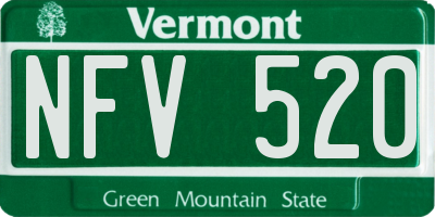 VT license plate NFV520