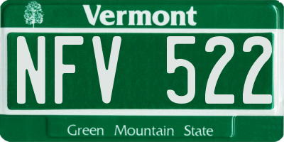 VT license plate NFV522