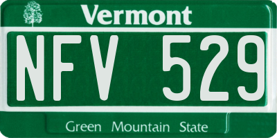 VT license plate NFV529