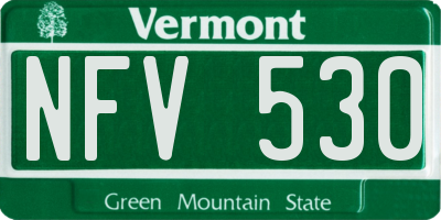 VT license plate NFV530