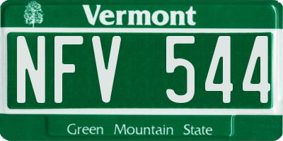 VT license plate NFV544