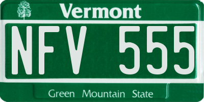 VT license plate NFV555