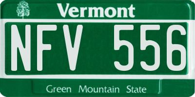VT license plate NFV556