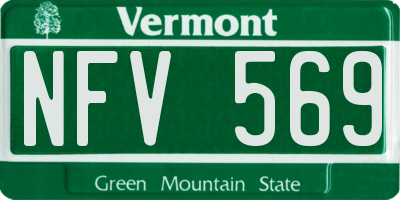 VT license plate NFV569