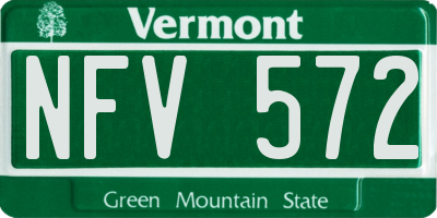 VT license plate NFV572