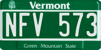 VT license plate NFV573