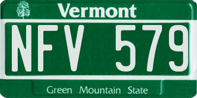 VT license plate NFV579