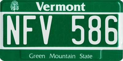 VT license plate NFV586
