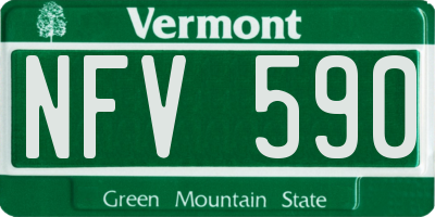 VT license plate NFV590