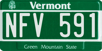 VT license plate NFV591