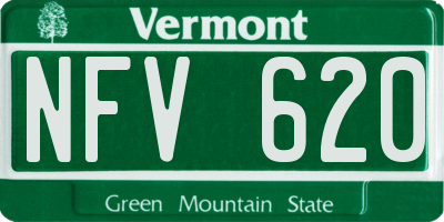 VT license plate NFV620