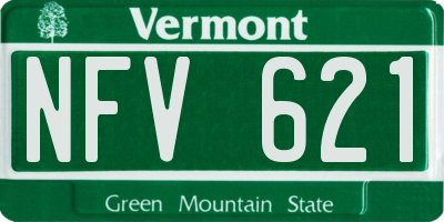 VT license plate NFV621