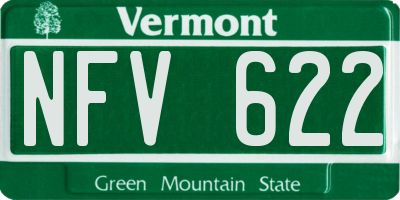 VT license plate NFV622