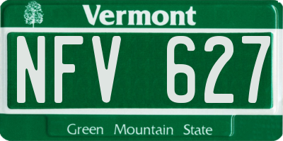 VT license plate NFV627