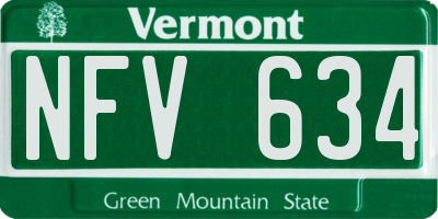 VT license plate NFV634
