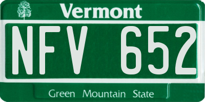 VT license plate NFV652