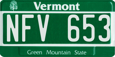 VT license plate NFV653