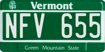 VT license plate NFV655