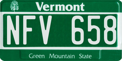 VT license plate NFV658