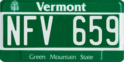 VT license plate NFV659