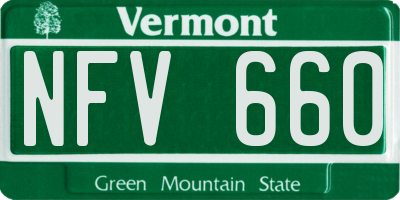 VT license plate NFV660