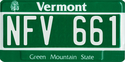 VT license plate NFV661