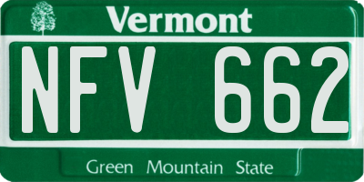 VT license plate NFV662