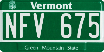 VT license plate NFV675