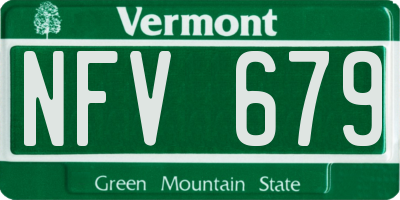 VT license plate NFV679