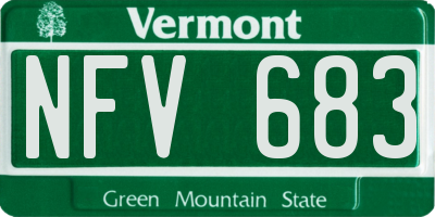 VT license plate NFV683