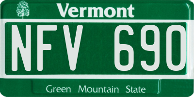 VT license plate NFV690