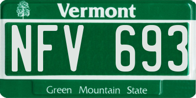 VT license plate NFV693