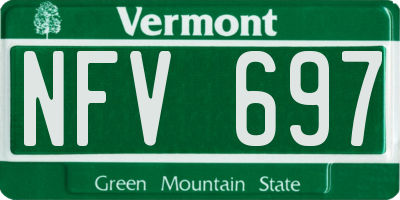 VT license plate NFV697