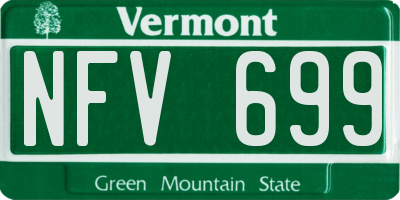 VT license plate NFV699