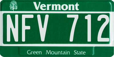 VT license plate NFV712
