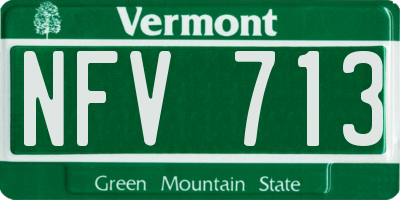 VT license plate NFV713