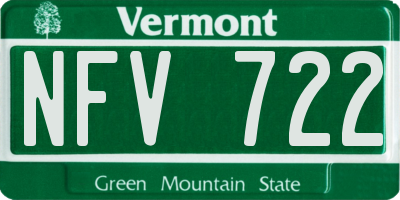 VT license plate NFV722