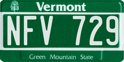 VT license plate NFV729