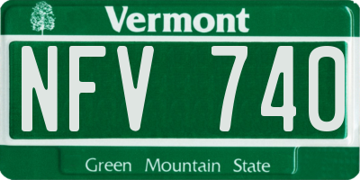 VT license plate NFV740