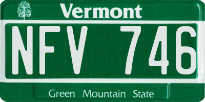 VT license plate NFV746