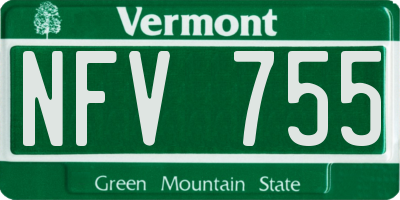 VT license plate NFV755