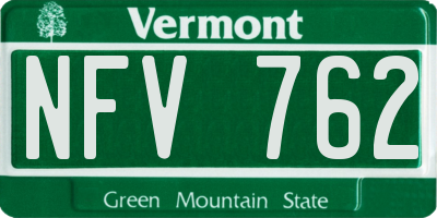 VT license plate NFV762