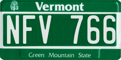 VT license plate NFV766