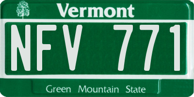 VT license plate NFV771