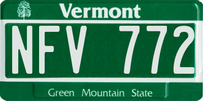 VT license plate NFV772