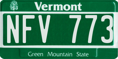 VT license plate NFV773