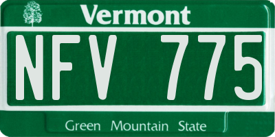 VT license plate NFV775