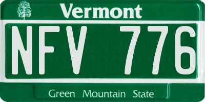 VT license plate NFV776