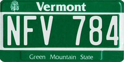 VT license plate NFV784