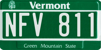 VT license plate NFV811